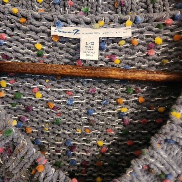 Seven7 Sweater 80s Large Confetti - Picture 3 of 4